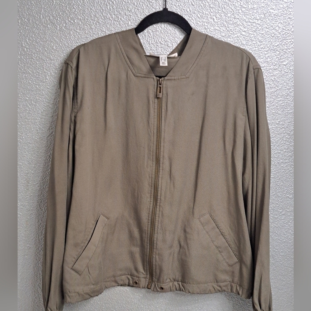 Addition Elle Olive Green Zip Up Jacket    Size 1X - Picture 11 of 13